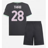 Maglie da calcio AC Milan Malick Thiaw #28 Terza Maglia Bambino 2024-25 Manica Corta (+ Pantaloni corti)